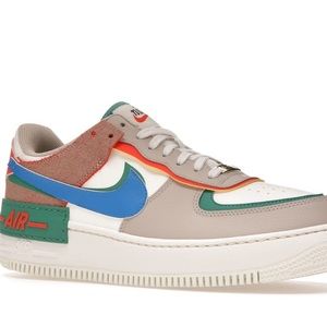 NIKE AIR FORCE 1 SAIL SIGNAL BLUE GREEN